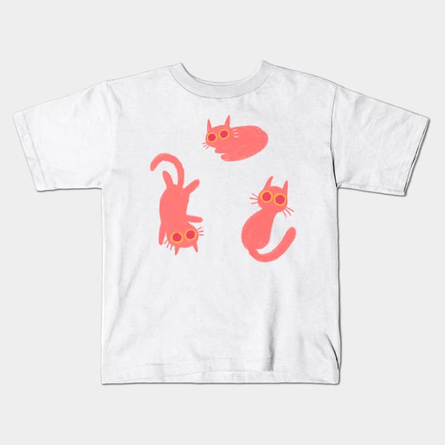 Cats, Cats, Cats! Kids T-Shirt by le_onionboi